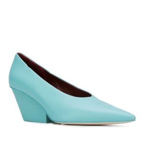 Camper Lab Juanita Blue Leather Pointed Heels Size 10/ 40